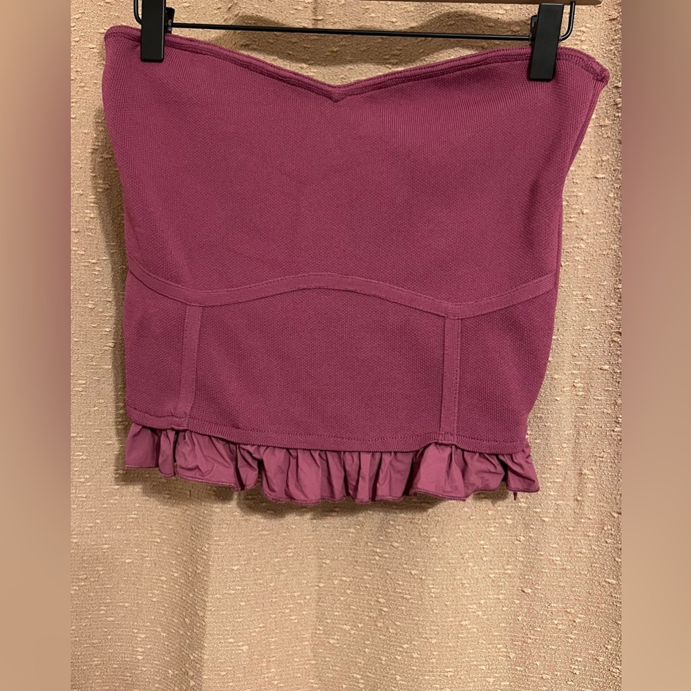 Altar’d State Mauve Ruffle Tube Top Women’s XLarge